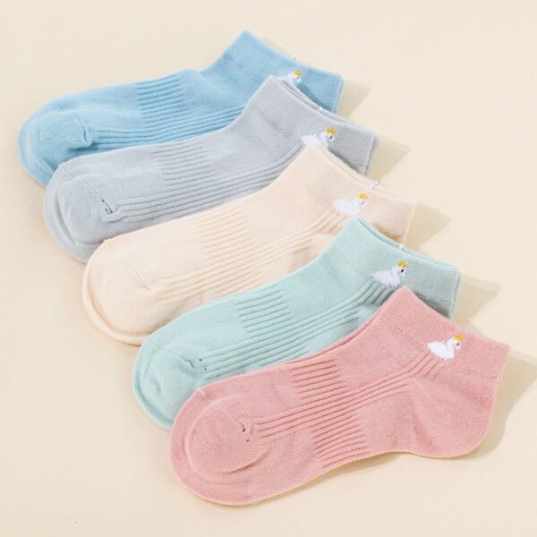 

5pairs Cartoon Graphic Ankle Socks, Multicolor