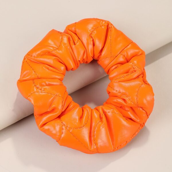 

Plain Pleated Scrunchie, Orange