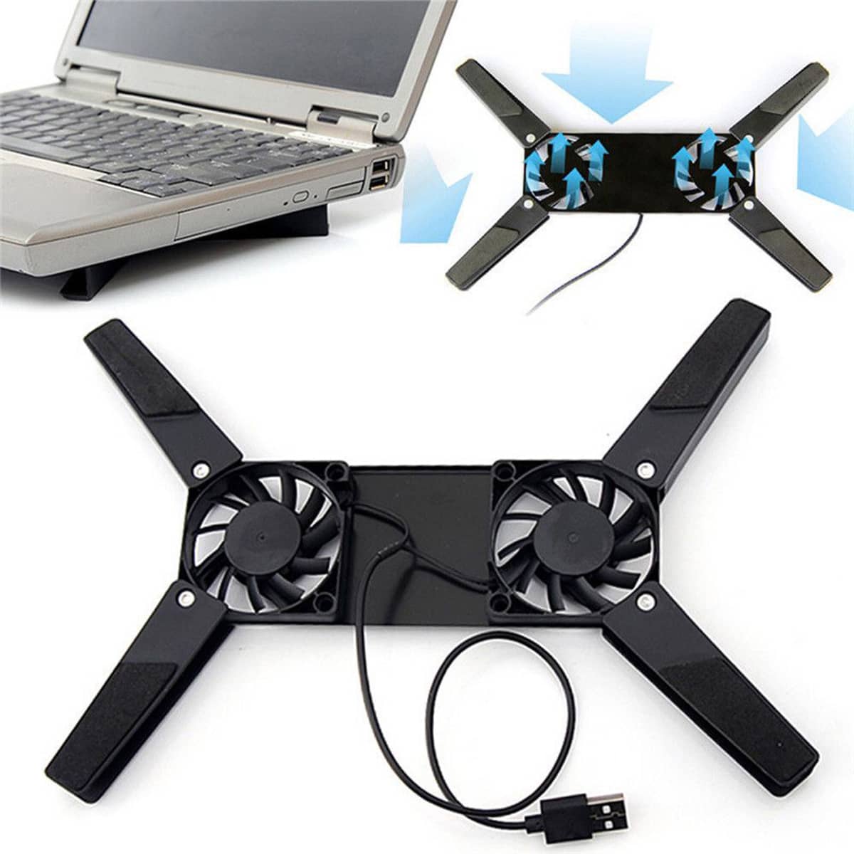 

1pc Foldable PC Fan, Black
