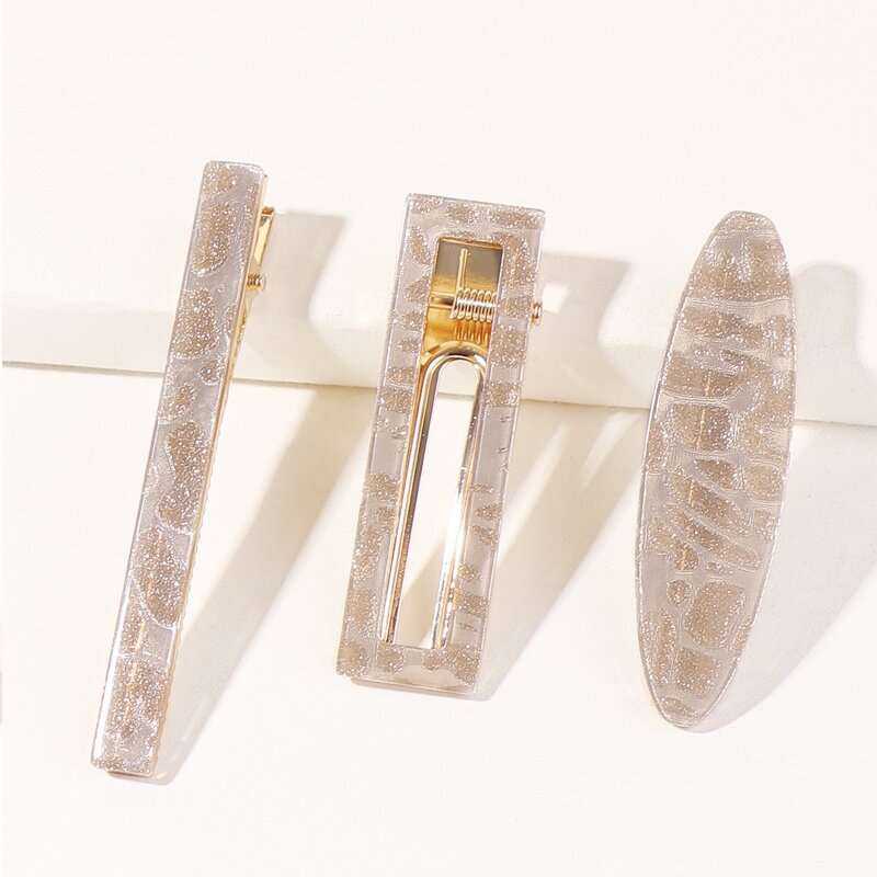 

3pcs Alligator Hair Clip, Khaki
