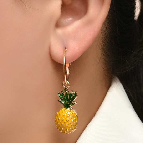 

Fruit Decor Drop Earrings, Yellow