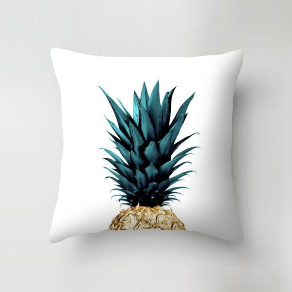 

Pineapple Print Cushion Cover Without Filler, Multicolor