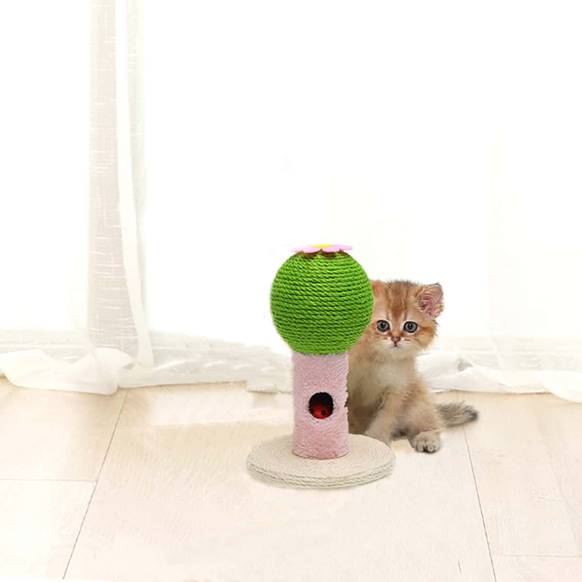 

1pc Cactus Shaped Cat Scratcher, Multicolor