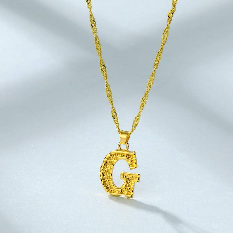 

Letter G Pendant Necklace, Gold