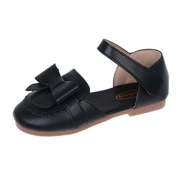 

Toddler Girls Bow Decor Flats, Black
