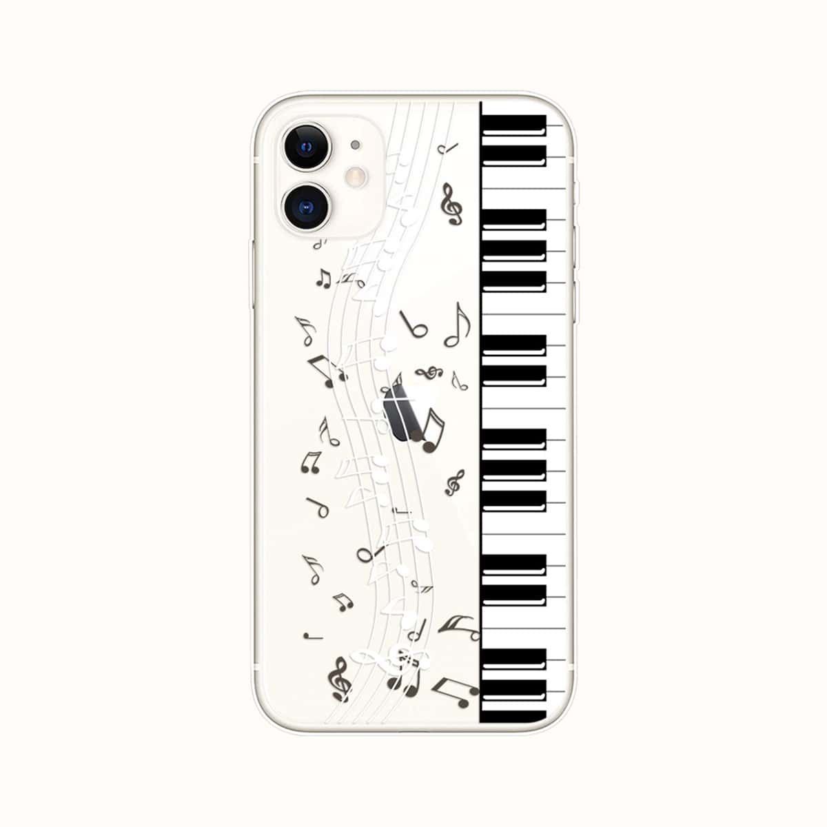 

Piano Keys Phone Case, White