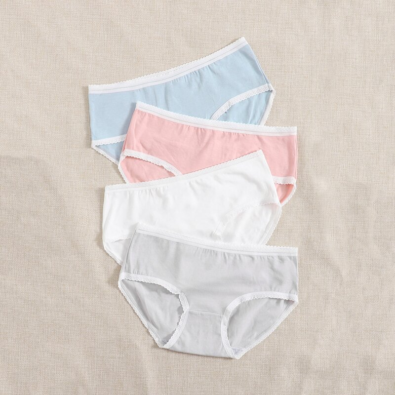 

4pack Lace Trim Panty Set, Multicolor