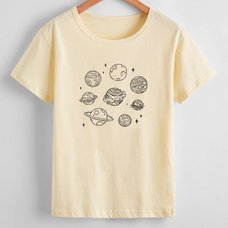 

Planet Graphic Tee, Beige