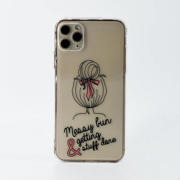 

Letter Graphic Clear Phone Case