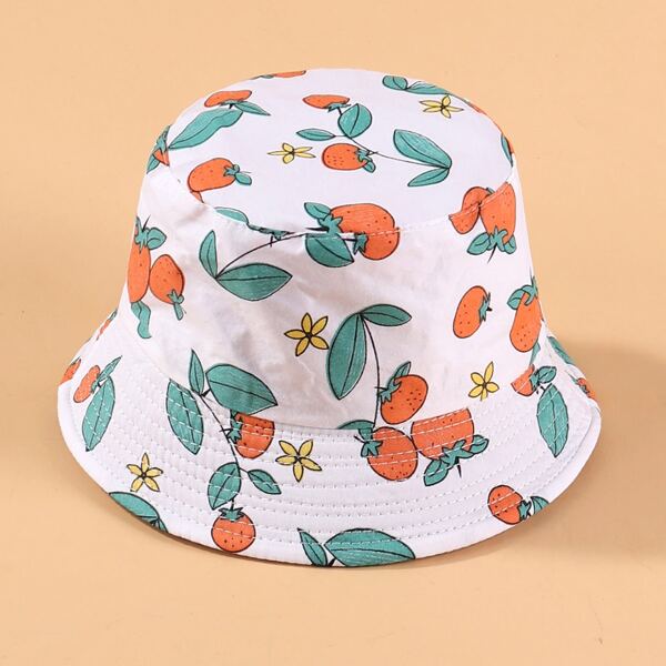 

Toddler Kids Fruit Print Bucket Hat, Multicolor