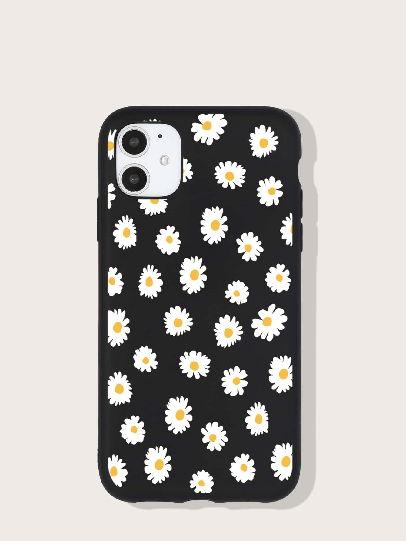 เคสโทรศัพท์ลายดอกเดซี่ - สีดำ - ดู 1