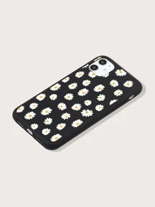 เคสโทรศัพท์ลายดอกเดซี่ - สีดำ - ดู 2