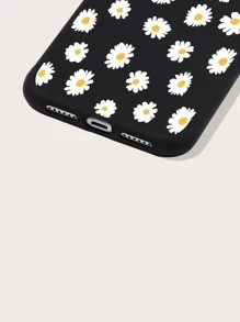 เคสโทรศัพท์ลายดอกเดซี่ - สีดำ - ดู 3