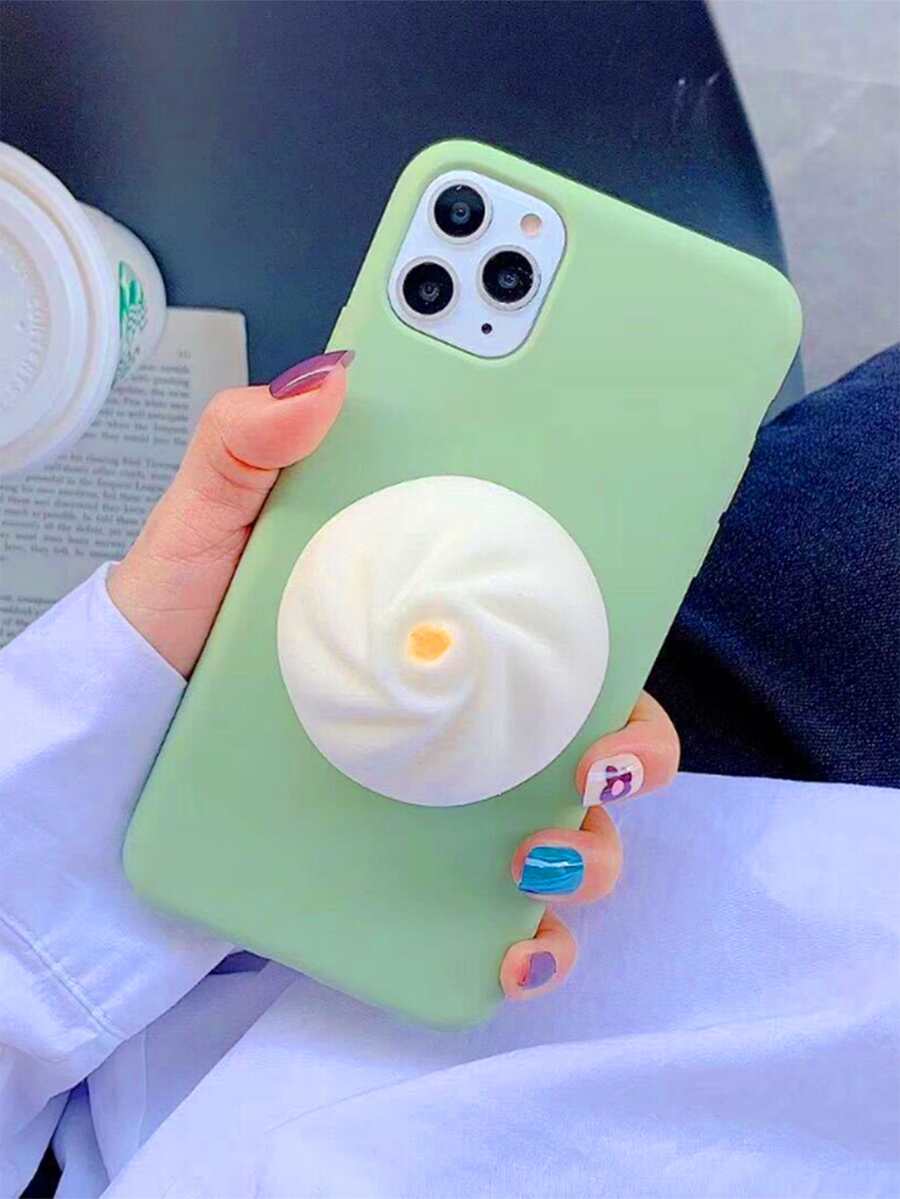 Funda de celular con diseño de bollos al vapor - Verde - Ver 1