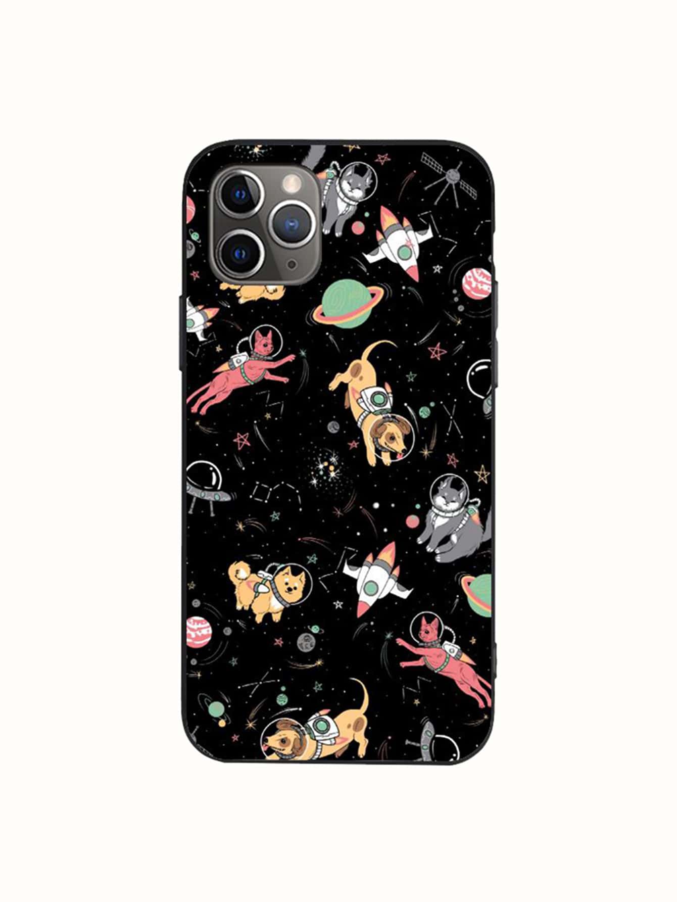 太空動物手機殼 - 彩色 - 查看 1