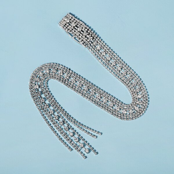 

Rhinestone Decor Hair Pin, Silver