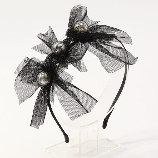 

Toddler Girls Mesh Decor Headband, Black