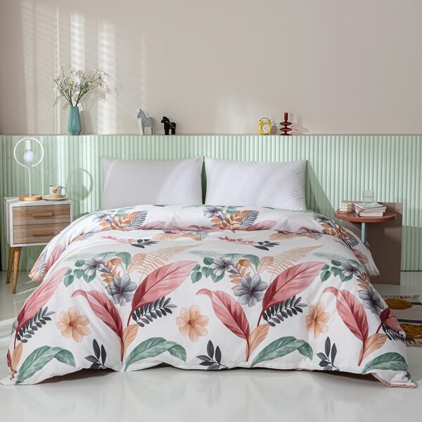 

Flower Print Duvet Cover Without Filler, Multicolor