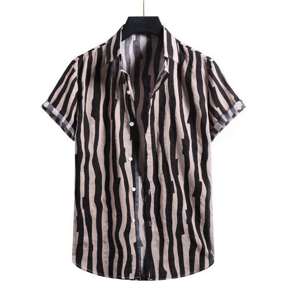 

Guys Striped Button Front Shirt, Multicolor