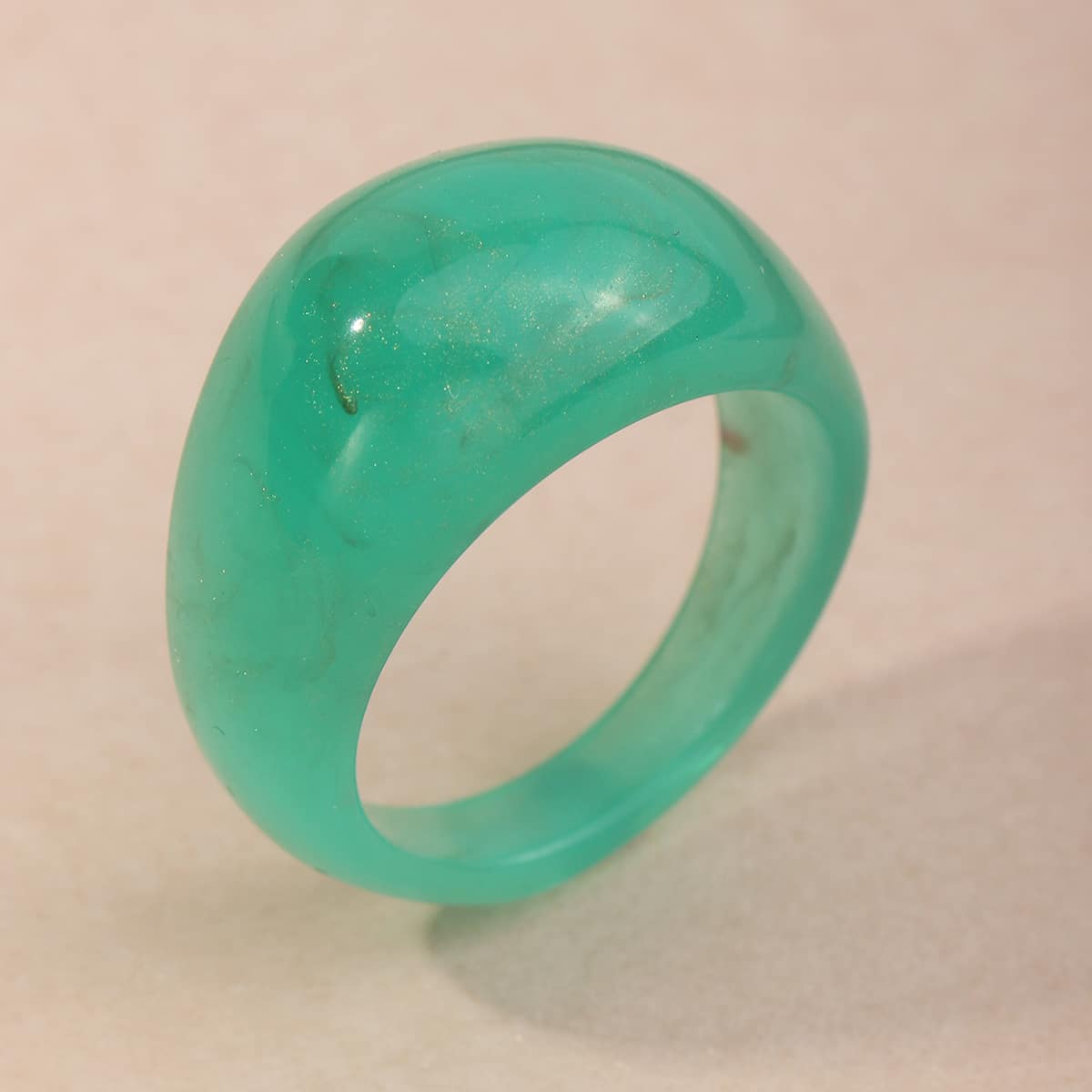 

Clear Resin Ring, Green