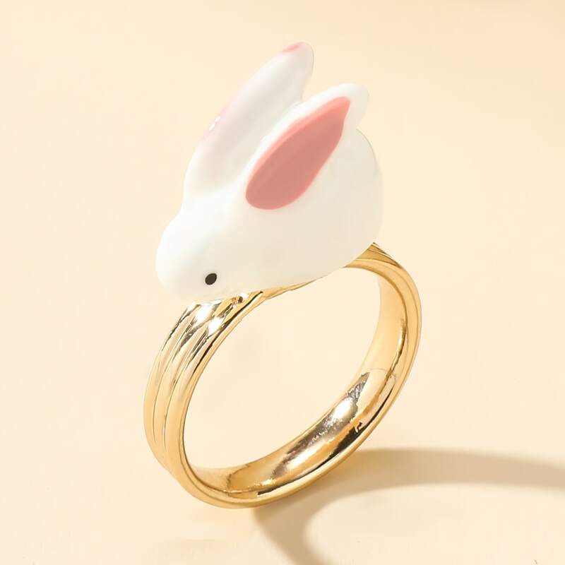 

Rabbit Decor Ring, Gold