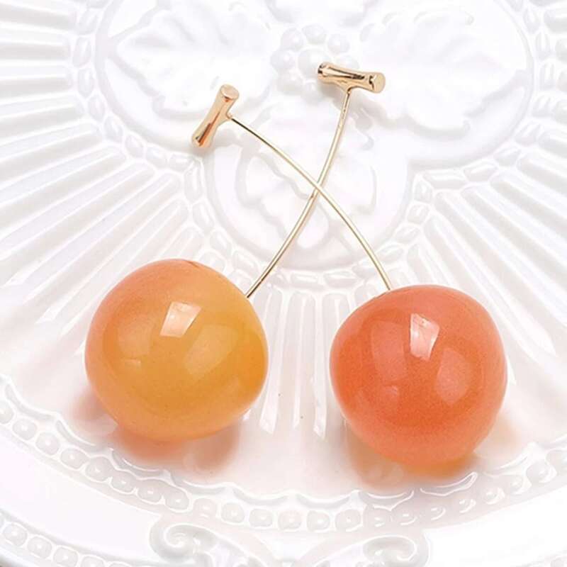 

Cherry Drop Earrings, Yellow
