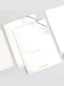 1pc Marble Pattern Folder - White - View 1
