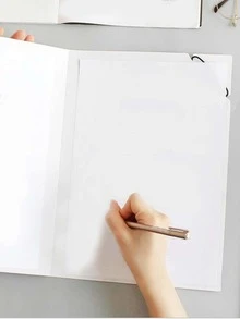 1pc Marble Pattern Folder - White - View 2