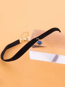 Planet Charm Choker - màu đen - Xem 3