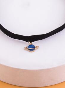 Planet Charm Choker - màu đen - Xem 4