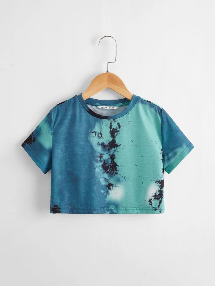 Girls Tie Dye Crop Tee
