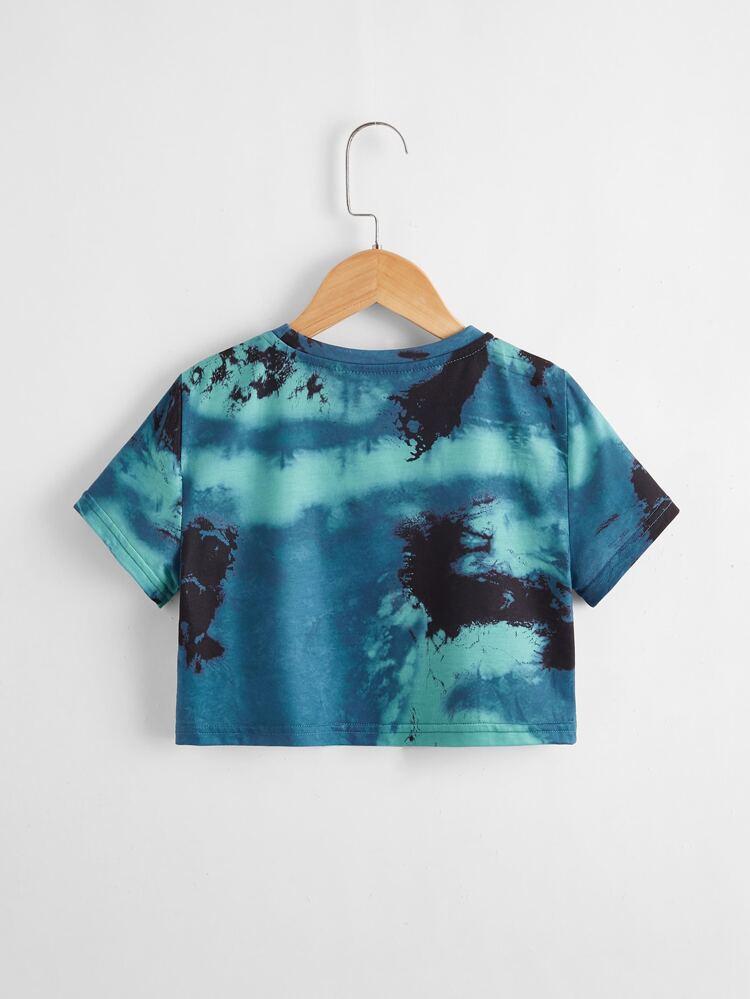 Girls Tie Dye Crop Tee