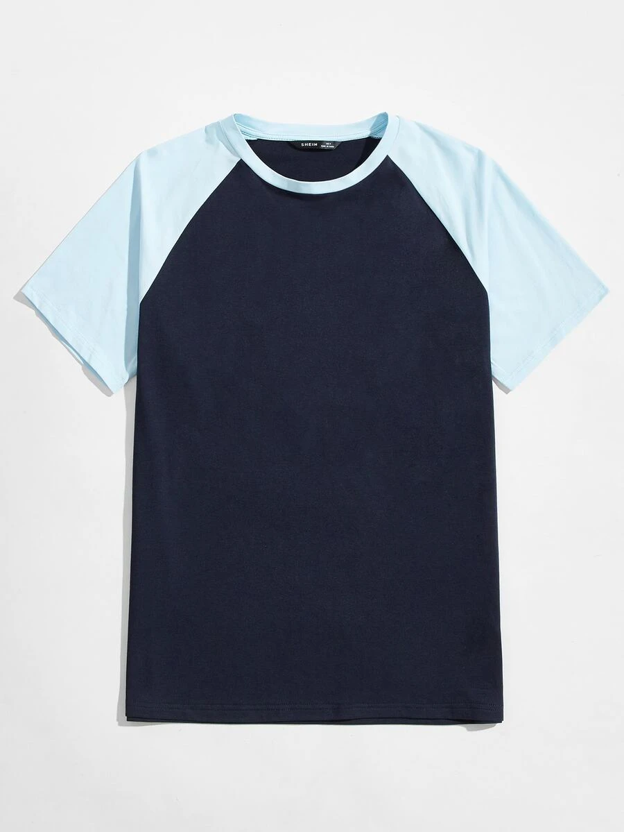 Manfinity Hypemode Men Colour Block Raglan Sleeve Tee - Multicolor - View 1