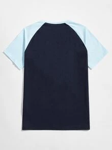 Manfinity Hypemode Men Colour Block Raglan Sleeve Tee - Multicolor - View 2