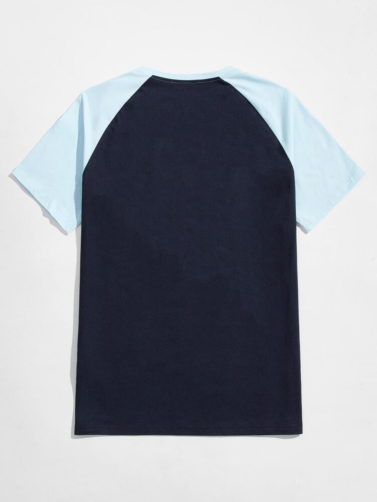Manfinity Hypemode Men Color Block Raglan Sleeve Tee - Multicolor - View 2