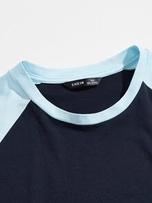 Manfinity Hypemode Men Colour Block Raglan Sleeve Tee - Multicolor - View 4
