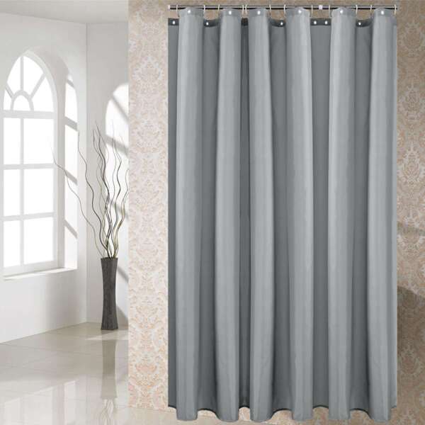

Solid Color Shower Curtain, Grey