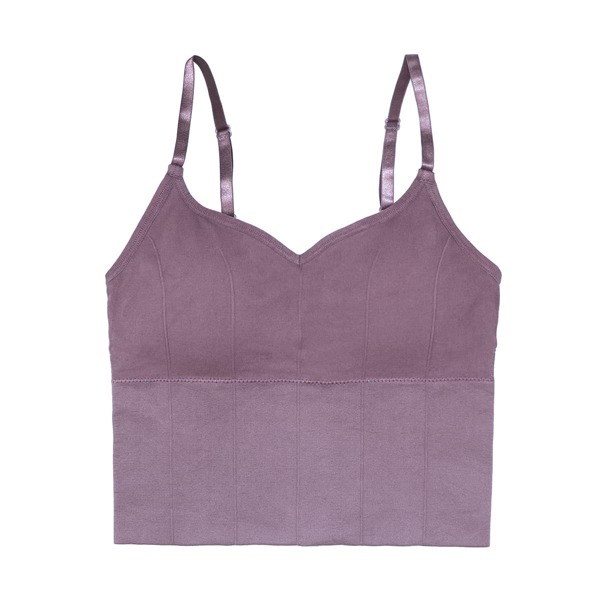 

Girls Solid Spaghetti Strap Bra, Mauve purple