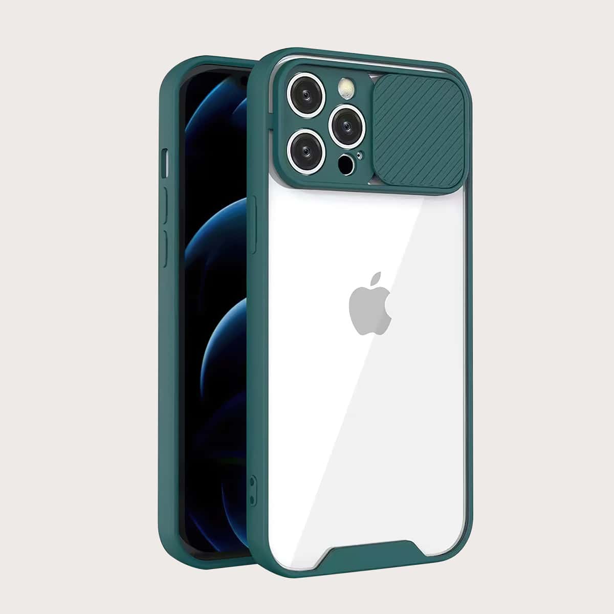 

Simple Phone Case With Camera Cover, Dark green