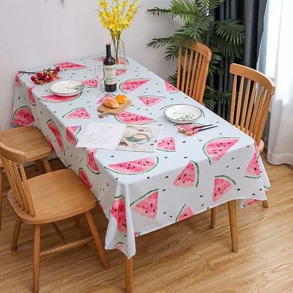 

Watermelon Print Tablecloth, Multicolor
