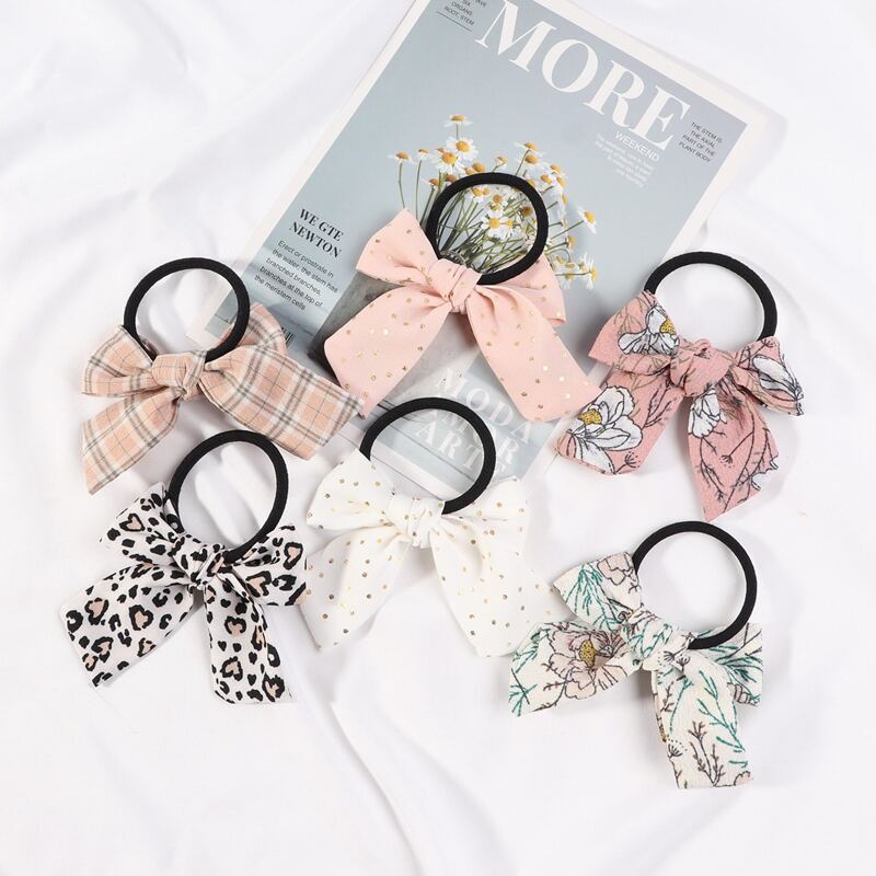 

6pcs Bow Knot Hair Tie, Multicolor
