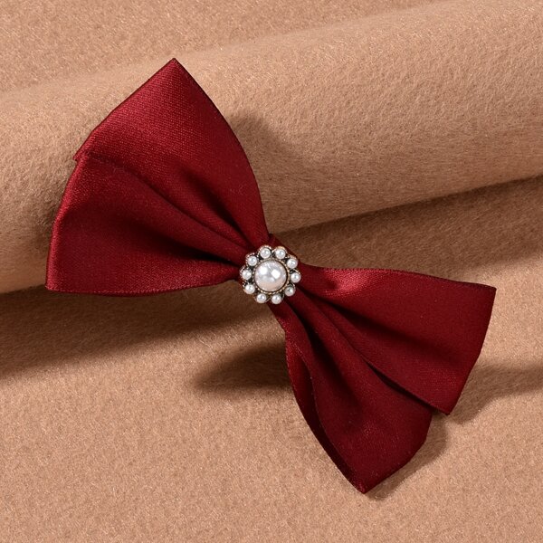 

Bow Knot Decor Hair Clip, Burgundy