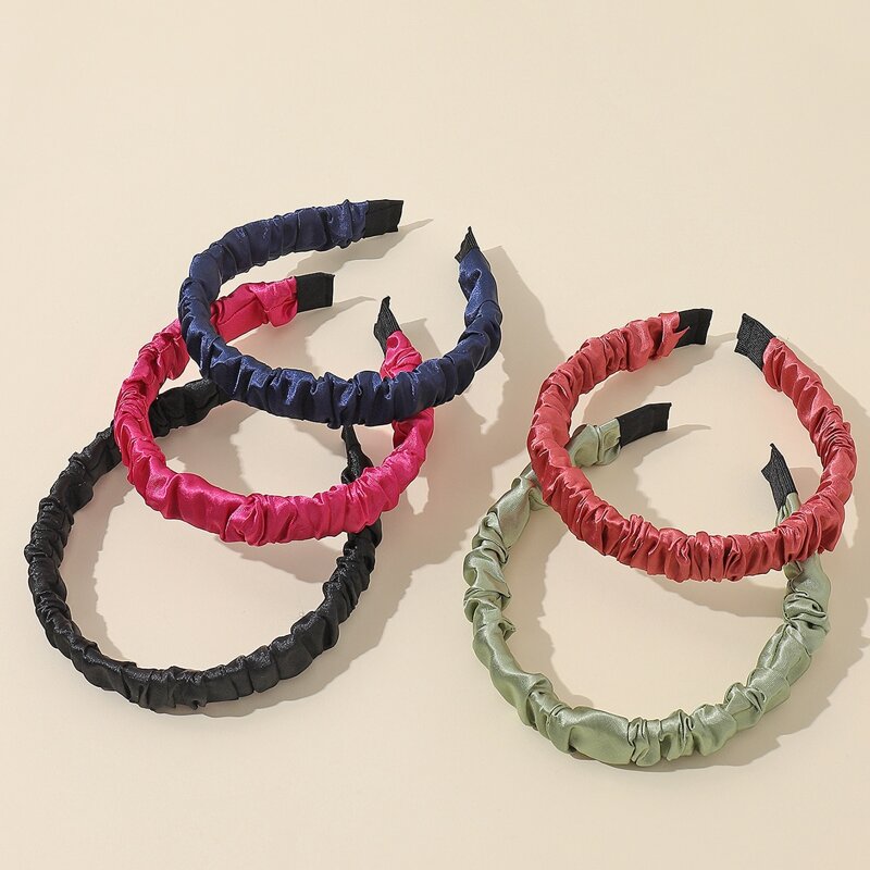 

5pcs Simple Plain Headband, Multicolor