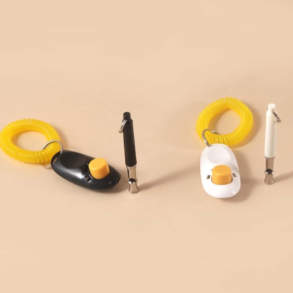 

2pcs Random Color Pet Training Clicker & Whistle, Multicolor