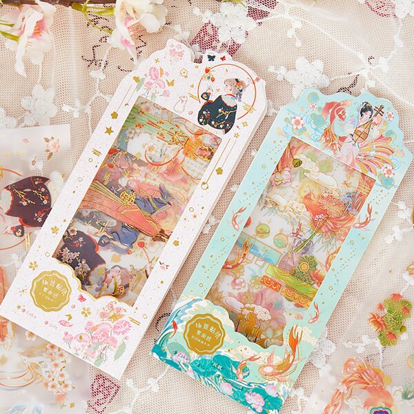 

4sheets Cartoon Graphic Random Sticker, Multicolor
