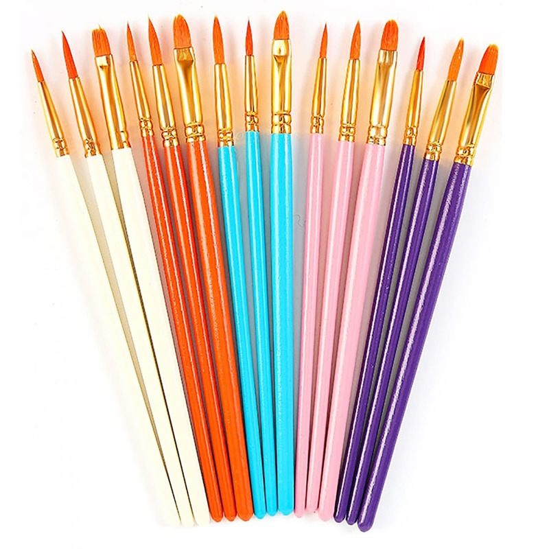 

3pcs Random Color Art Painting Brush, Multicolor