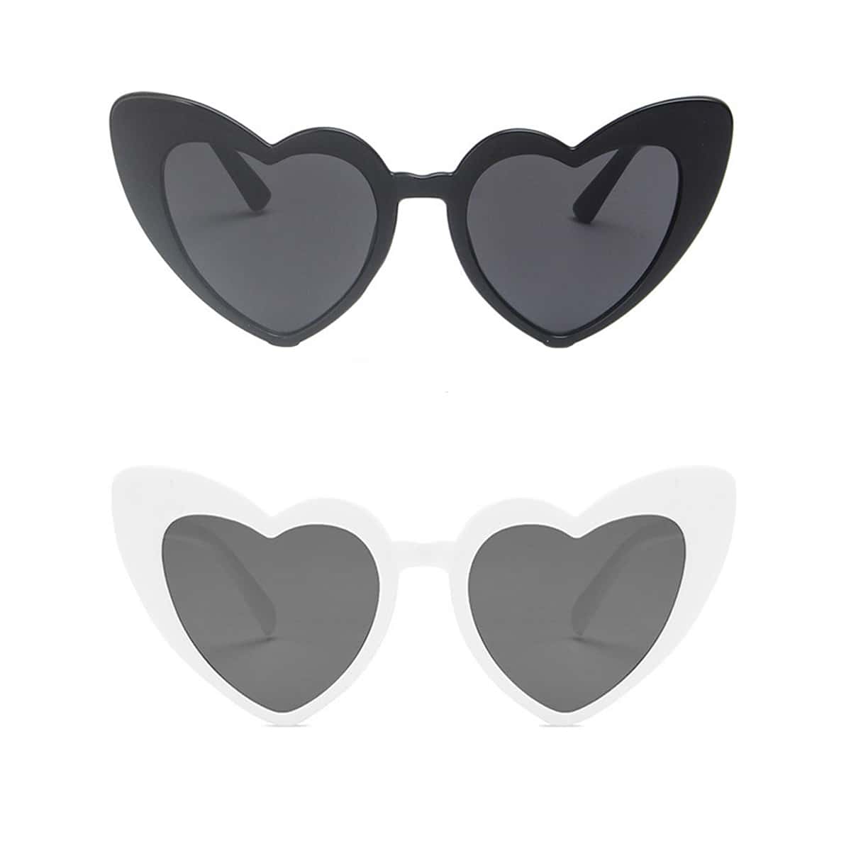 

2pcs Heart Frame Sunglasses