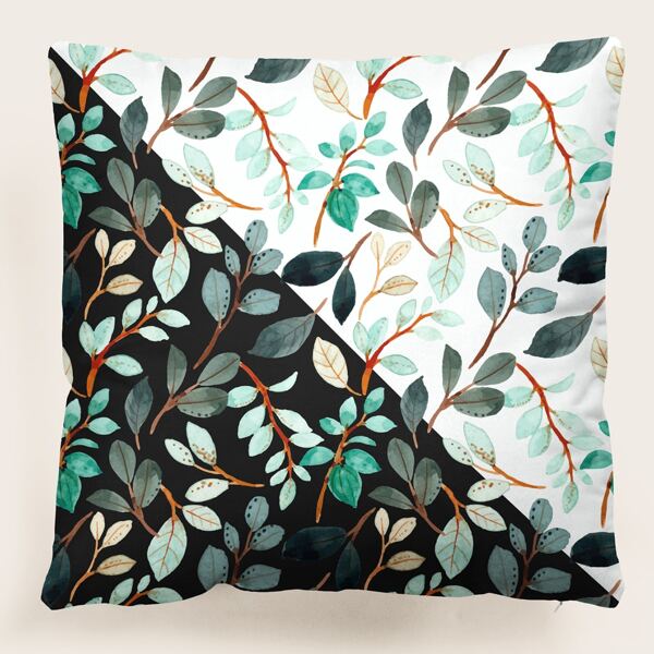 

Plant Print Cushion Cover Without Filler, Multicolor