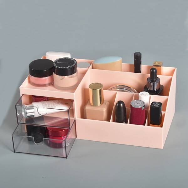 

1pc Multifunction Cosmetic Storage Box, Pink