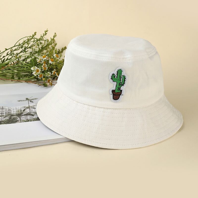

Sequin Cactus Bucket Hat, White